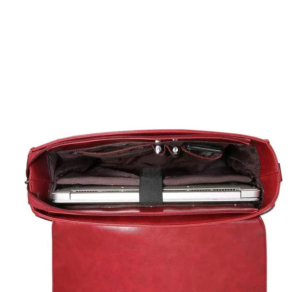 Grace Leather Satchel | Elegant Bow-Tie Charm