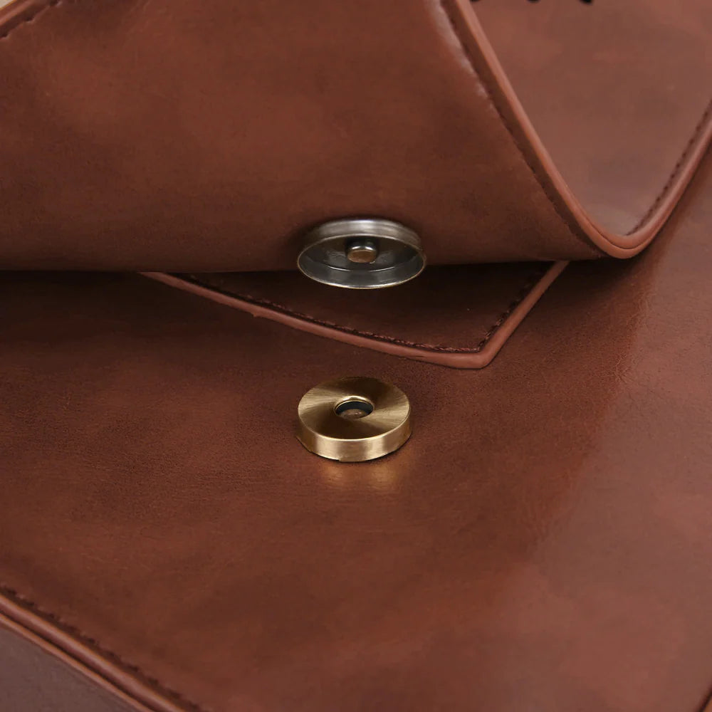 Grace Leather Satchel | Elegant Bow-Tie Charm