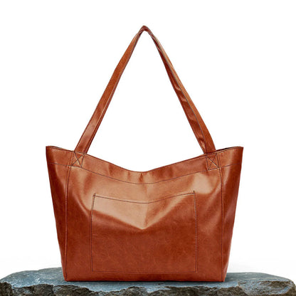 Grace in Motion | Vintage Leather Shoulder Tote