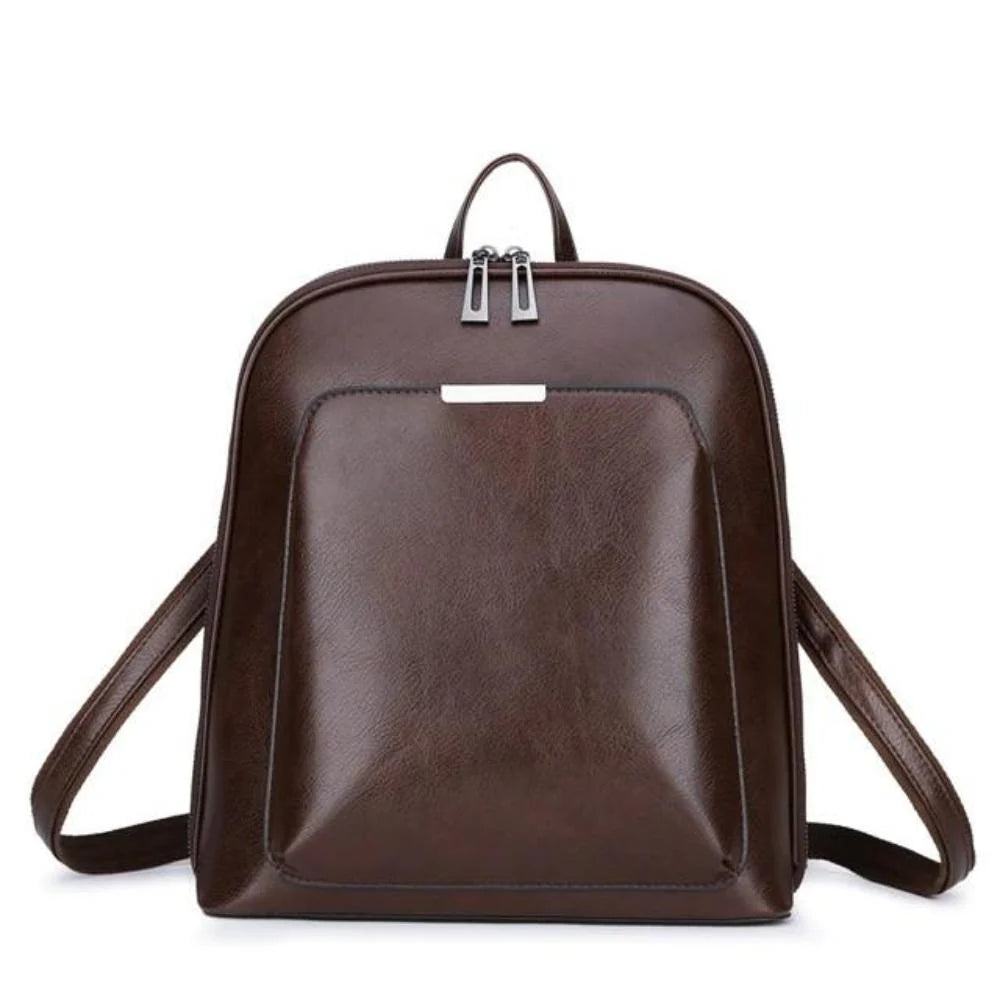 Classic Luxe Backpack | Double-Zip Leather Design