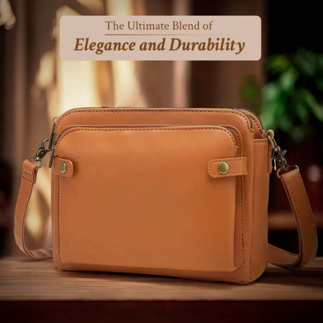 Tessa’s Golden Era | Elegant Leather Companion Bag