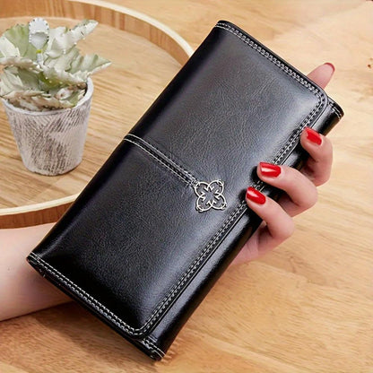 Crimson Elegance | Leather Bifold Wallet