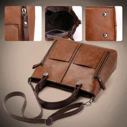 Elena’s Timeless Poise | Leather Shoulder Bag