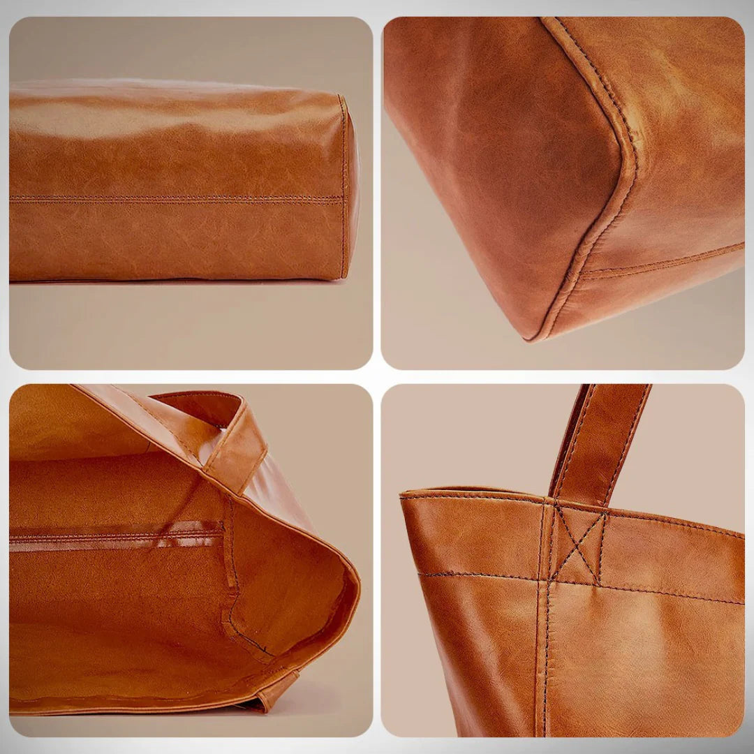 Grace in Motion | Vintage Leather Shoulder Tote