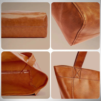 Grace in Motion | Vintage Leather Shoulder Tote