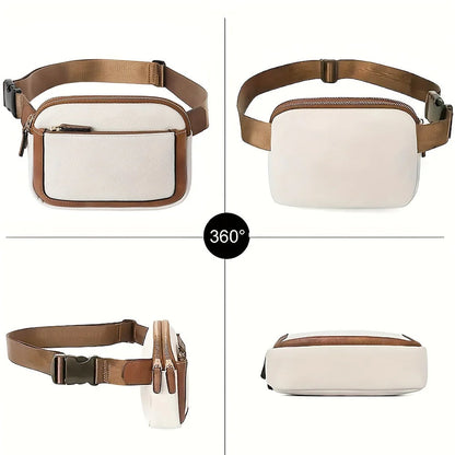 Luxe Leather Crossbody Pack | Sporty Elegance