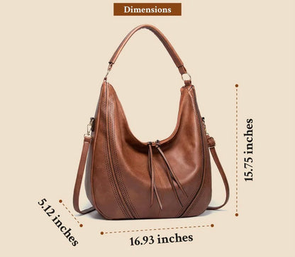 Elara Vintage Leather Shoulder Bag | Timeless Charm