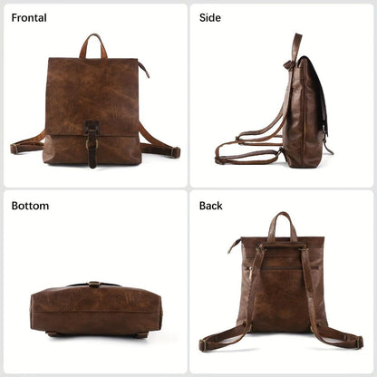 Aria Vintage Leather Backpack | Timeless Retro Charm