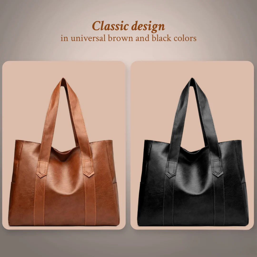 Clara’s Refined Grace | Leather Tote