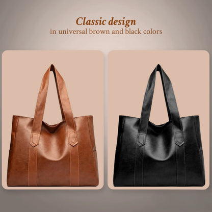Clara’s Refined Grace | Leather Tote