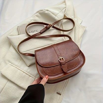 Ava Classic Saddle Crossbody Bag | Effortless Style & Elegance