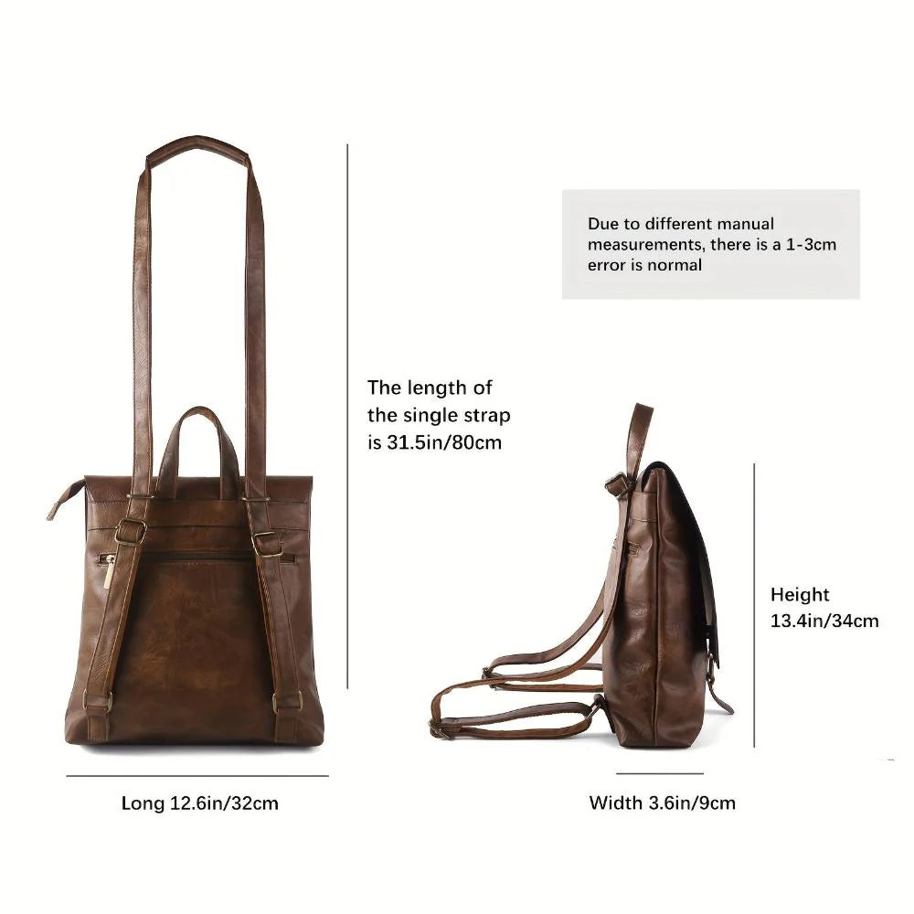 Aria Vintage Leather Backpack | Timeless Retro Charm