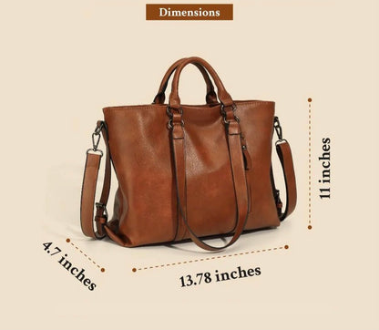 Avery’s Classic Elegance | Timeless Leather Tote