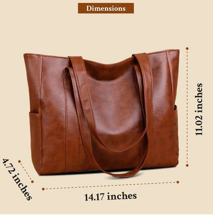 Clara’s Refined Grace | Leather Tote