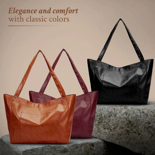 Grace in Motion | Vintage Leather Shoulder Tote