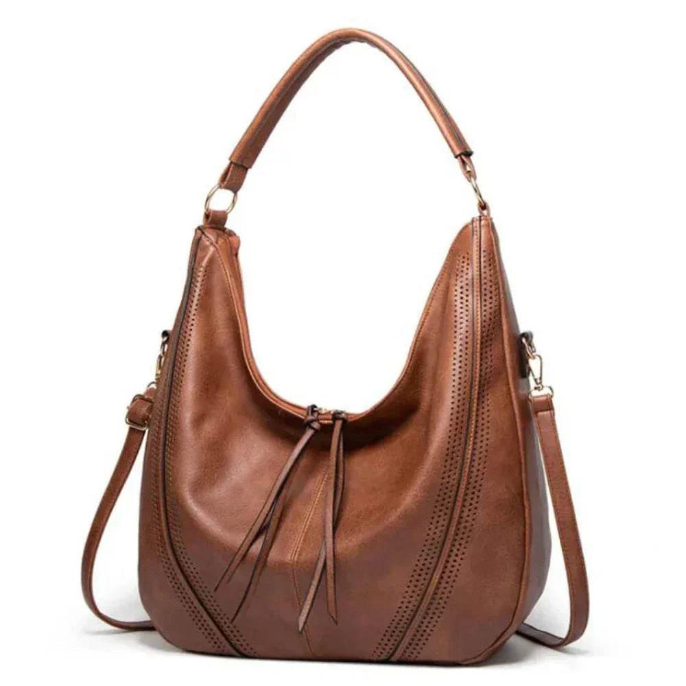 Elara Vintage Leather Shoulder Bag | Timeless Charm