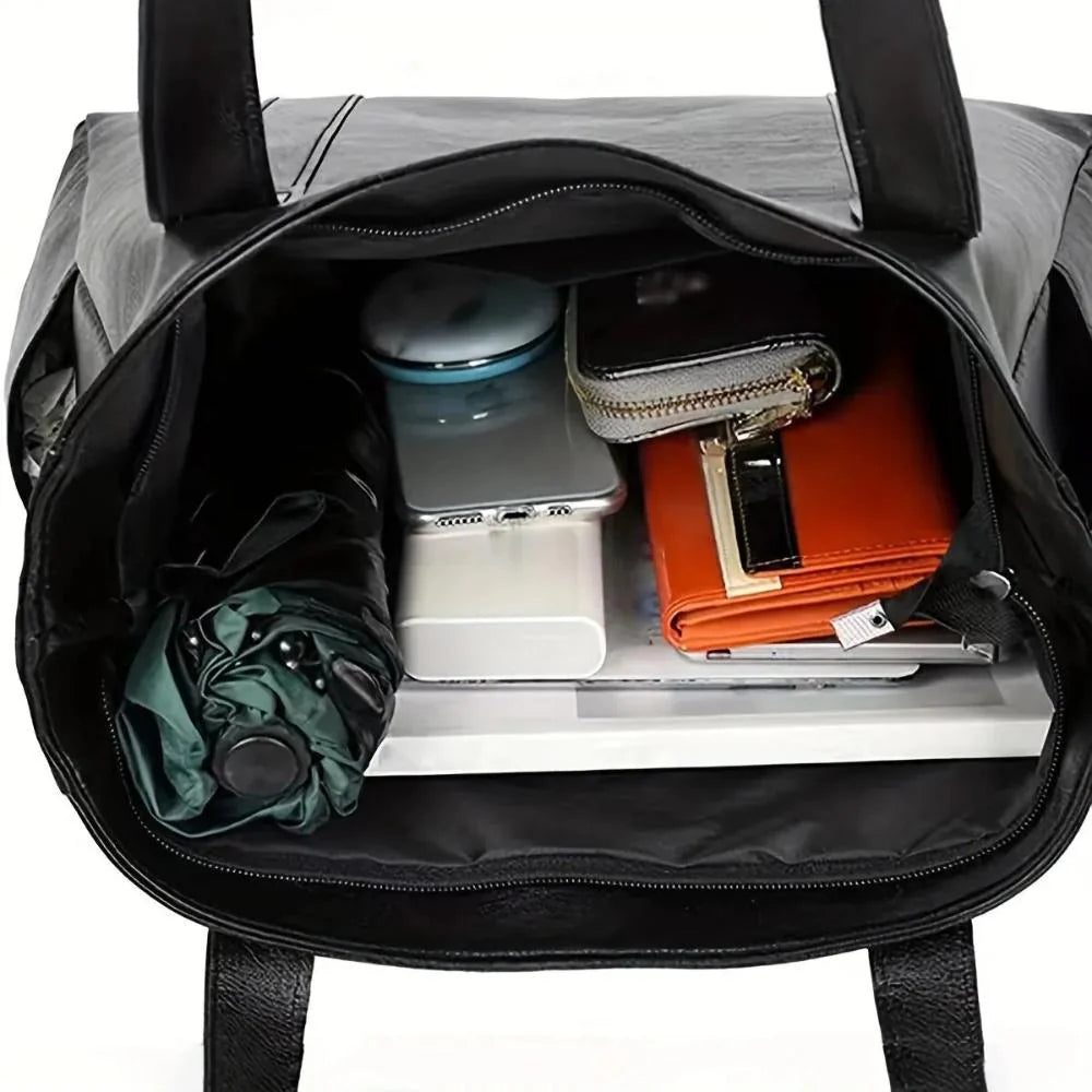 Clara’s Refined Grace | Leather Tote