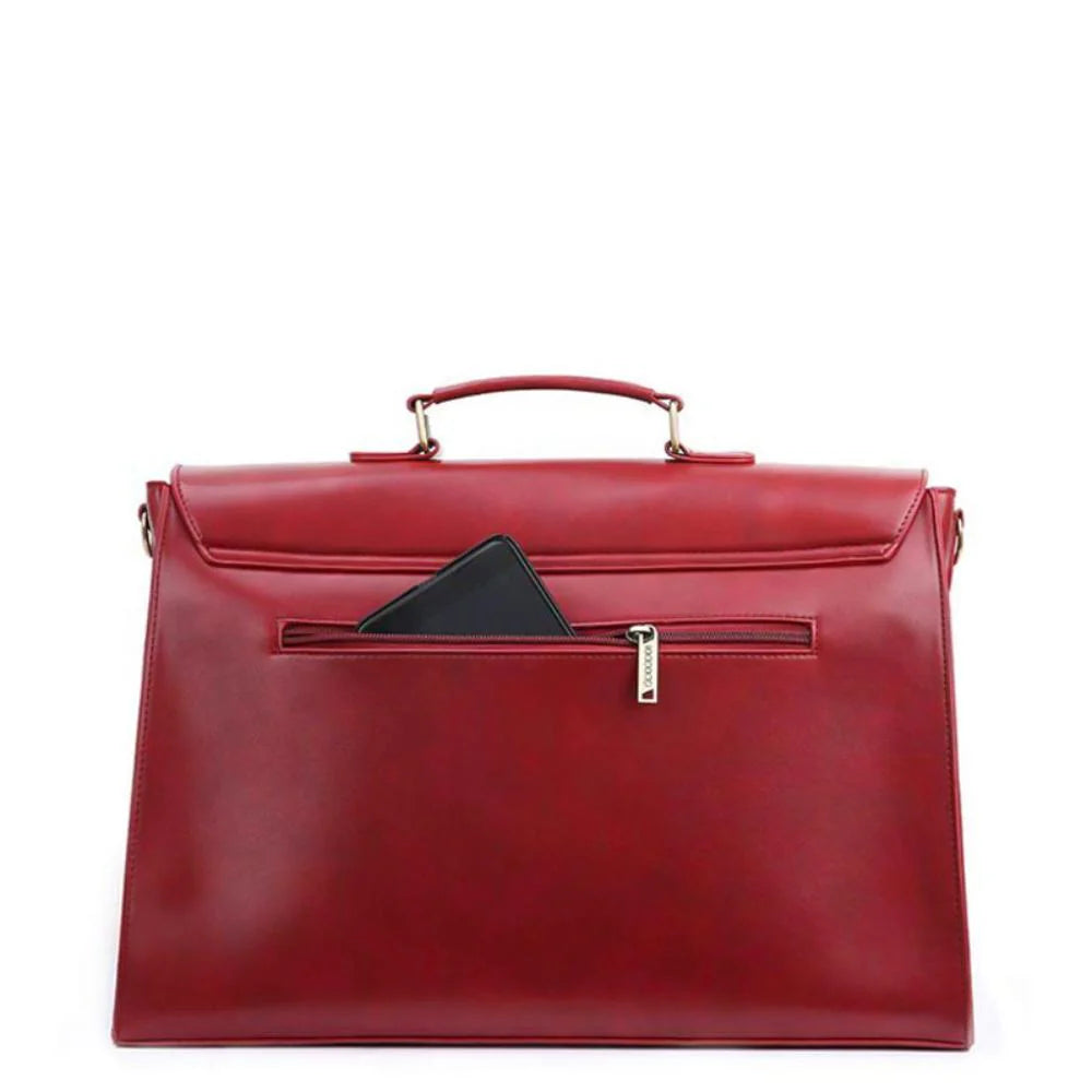 Grace Leather Satchel | Elegant Bow-Tie Charm