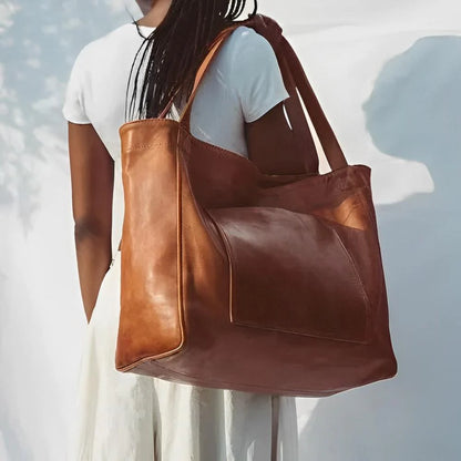Grace in Motion | Vintage Leather Shoulder Tote