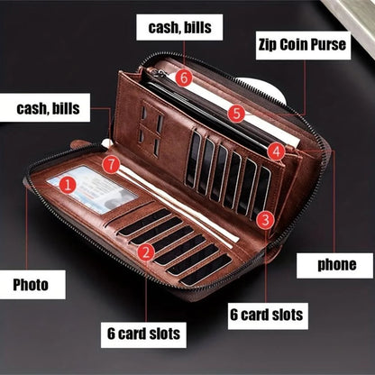 Holden Executive Zip Clutch | Leather Wallet