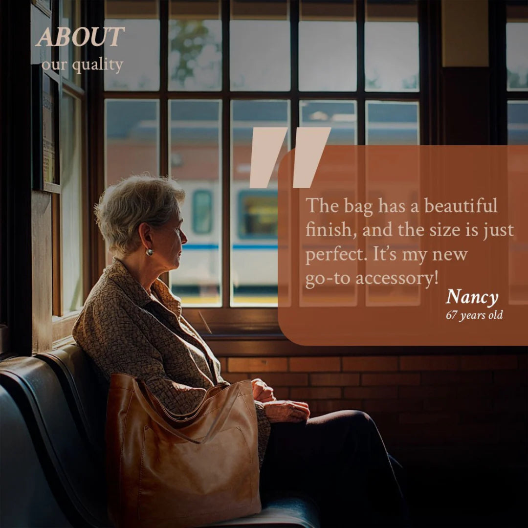 Grace in Motion | Vintage Leather Shoulder Tote